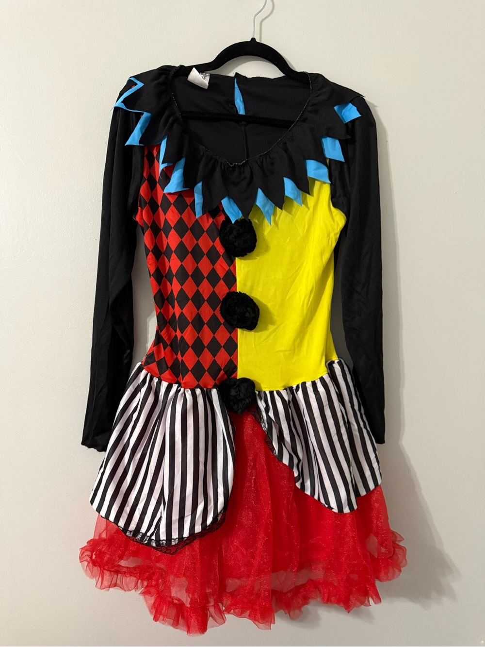 Spirit Halloween Freakshow Clown Costume Women M/L 10-14 Circus Jester Dress